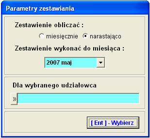 9-16 Aplikacja Ramzes Księgi Handlowe podręcznik uŝytkownika 9.7.4 Zestawienie roczne W Menu programu Raporty 7.