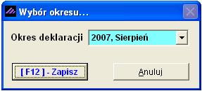 9-24 Aplikacja Ramzes Księgi Handlowe podręcznik uŝytkownika 9.8 Deklaracje W Menu programu Raporty (Rysunek 9-1) dostępne jest podmenu 8.