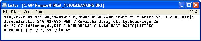 Wybierając opcję: moŝna przygotować plik