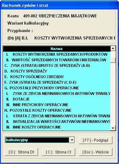 Aplikacja Ramzes Księgi Handlowe podręcznik uŝytkownika 5-11 5.2.8 Przypisanie konta do Rachunku zysków i strat W oknie Edycja konta dla kont wynikowych dostępny jest przycisk.