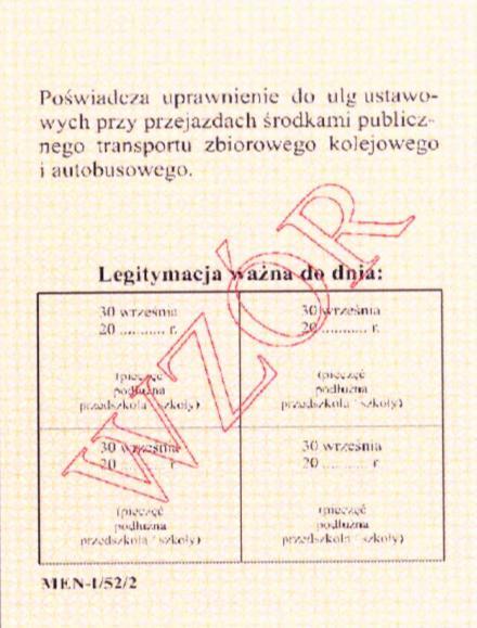 wydane na drukach MENiS-II/181/2 mogły być wydawane do roku szkolnego