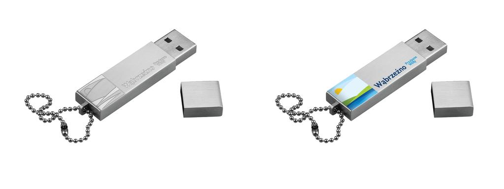 pendrive Niniejsza karta przedstawia projekty metalowych pen-drive ów z firmowym nadrukiemlub grawerunkiem.