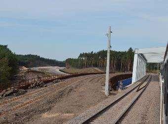 Przerwa w ruchu tylko na położenie dźwigara (Modlin Nasielsk) na