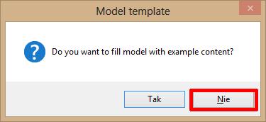 Tworzenie modelu BPMN 5. Model zostaje utworzony po wybieraniu przycisku Create 6.