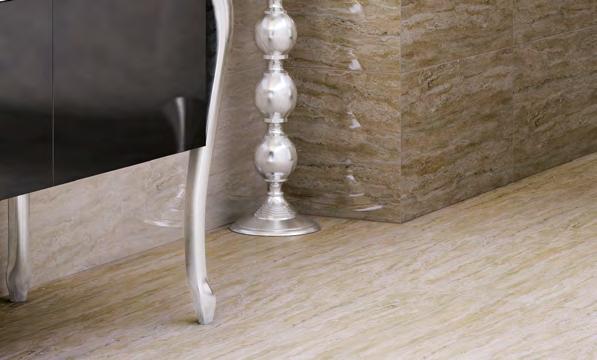 Glazed-polished porcelain tile Creme /