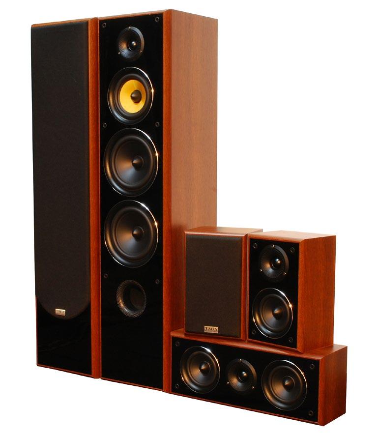 seria Audio Video zestawy 5.0 TAV-616C 549zł /szt. Głośnik centralny Niskotonowy / redniotonowy: 2 x 133 mm (5.25 ) Zalecana moc wzmacniacza: 20~120 W Pasmo przenoszenia: 50 Hz - 25 khz Waga: 5.