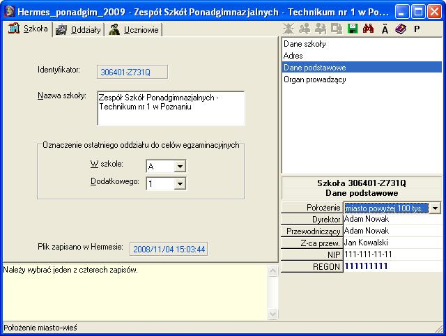 tabulatora, zbędnych spacji itp.