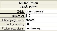 Rys. 43 Wszystkim obecnym na egzaminie uczniom należy wpisać uzyskaną liczbę punktów.