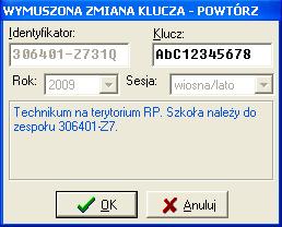 Rys. 8 Klucz należy dobrze zapamiętać, a zapisany przechowywać w bezpiecznym miejscu.