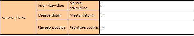 Uwaga: należy podać imię, nazwisko, podpis i pieczęć osoby składającej