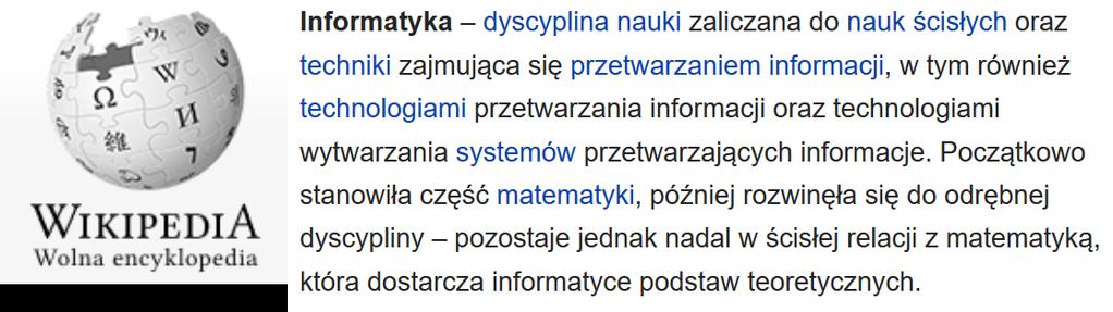 Informatyka co to takiego?... algorytmika tworzenie i analizowanie algorytmów.