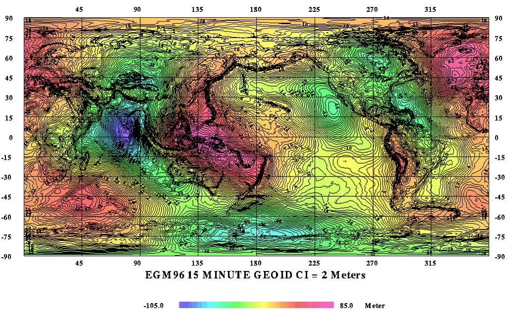 Kształt Ziemi: płaska > kula (sfera) > elipsoida (sferoida) > geoida 200pne. XVII-XVIIIw. XIXw.