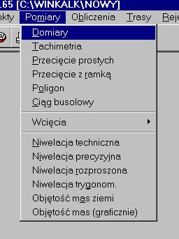 Instrukcja obsługi programu WinKalk 10 Pojawia się okienko: Kursor znajduje się w polu poprzedzonym napisem : Pkt.Początkowy: Wpisujemy w to pole numer 101 (wciskamy ENTER).