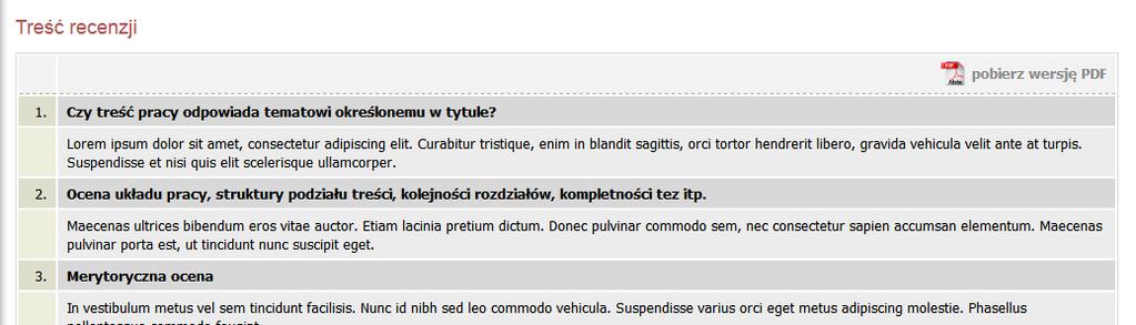 dlatego operację tę należy potwierdzić: Po wypełnieniu recenzji przez recenzenta i promotora praca