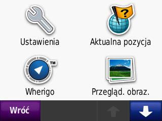 Narzędzia Menu Narzędzia udostępnia wiele funkcji pomocnych w czasie podróży poprzez miasto czy świat. Na ekranie Menu, dotknij Narzędzia aby uzyskać dostęp do menu Narzędzia.