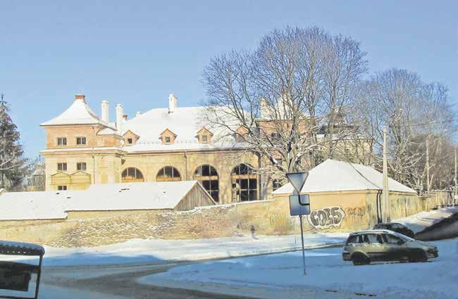 11. Sapiegų rūmai Antakalnyje restauracijos metu, Rūtos Janonienės nuotrauka, 2015 Sapieha Palace in Antakalnis under renovation Paskutinis žinomas Fredianio darbas Mgaro vienuolyne naujo valgomojo