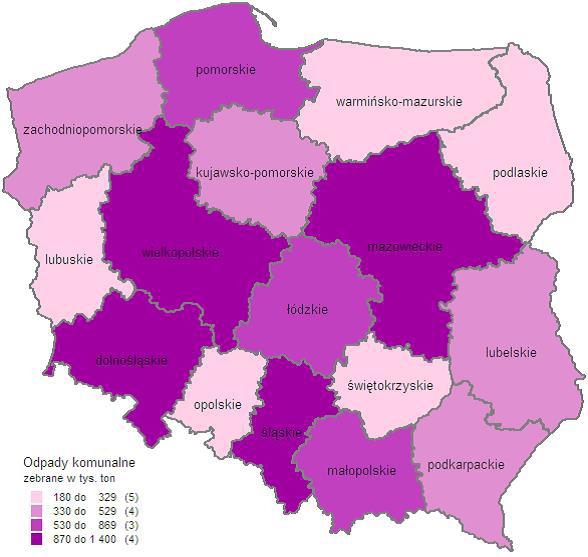 ustabilizowanie się ilości zbieranych odpadów, co jest spowodowane wieloma czynnikami.