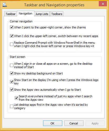 Dostosowywanie ekranu Start W systemie Windows 8.