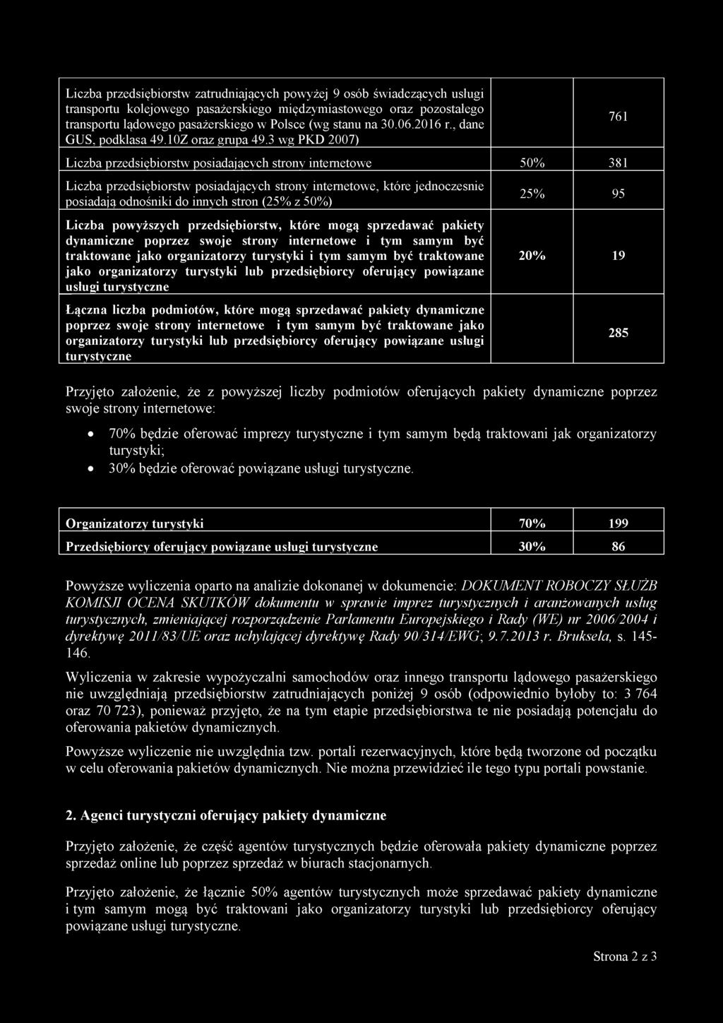 3 wg PKD 2007) 761 Liczba przedsiębiorstw posiadających strony internetowe 50% 381 Liczba przedsiębiorstw posiadających strony internetowe, które jednoczesnie posiadają odnośniki do innych stron (25%