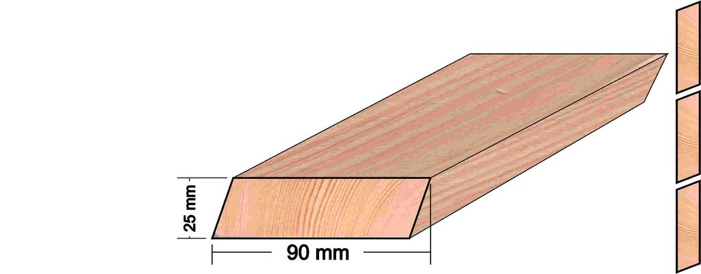 DAGLEZJA 25x90 30o VEH C Profil elewacyjny Romb: 4m; na zapytanie (3m, 5m)