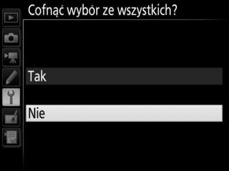 Cofnąć wybór ze wszystkich?