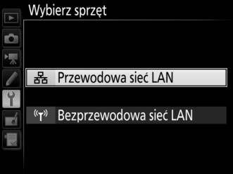 Przewodnik po menu W tym rozdziale opisano ustawienia dostępne dla opcji Sieć w menu ustawień aparatu, gdy przekaźnik WT-7 jest podłączony.