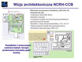 Profesor Marek Jeżabek, dyrektor IFJ PAN, wyjaśnił, że ulokowanie NCRH w Krakowie jest związane z posiadaniem przez IFJ cyklotronu AIC-144 w IFJ PAN wytwarzającego protony rozpędzone do energii około