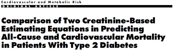 Verona Diabetes Study MDRD vs. CKD-EPI N = 2823 pacjentów DM2 wiek 67.7 lat, czas trwania cukrzycy 15.