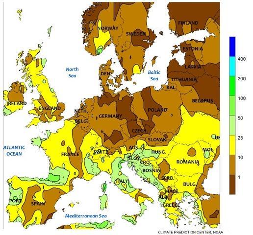 bstrona 2 z 5 Kondycja upraw w Europie i na świecie Według zapowiedzi synoptyków, w najbliższych dniach południowa cześć Ukrainy narażona jest na występowanie mroźnej pogody.