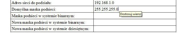 Podział sieci na podsieci wytłumaczenie Witam wszystkich z mojej grupy pozdrawiam wszystkich z drugiej grupy.