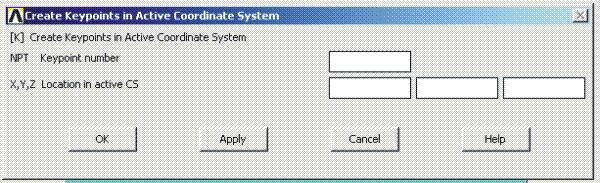 --> Modeling --> Create --> Keypoints --> In Active CS Pojawi się