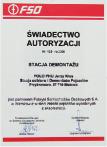 Certyfikaty Certificates Gwarancja jakości Quality guarantee Stała i konsekwentna rozbudowa zakładu doprowadziła do powstania nowoczesnego i liczącego się serwisu napraw samochodów.