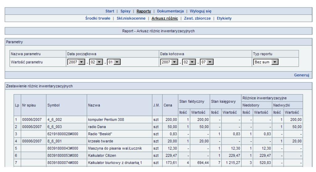 opłat czynszowych). Eti-INVENT System znakowania i automatycznej identyfikacji składników majątkowych.