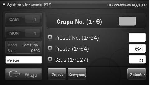 Grupa Można utworzyć grupę Ustawień wstępnych przed wywołaniem ich w kolejności. Konfiguracja grupy 1. Wybierz opcję <Grupa/SKAN> na ekranie menu. 2. Następnie należy wybrać opcję <Groupa Ustawienie>.