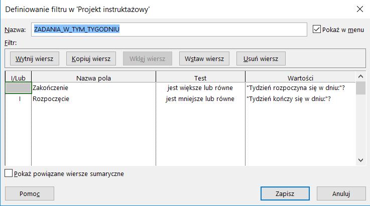 Plan bazowy Ostateczna wersja zaplanowanego harmonogramu przedsięwzięcia powinna zostać zapamiętana jako Plan bazowy plan służący jako punkt odniesienia dla weryfikacji oczekiwań i rzeczywistej