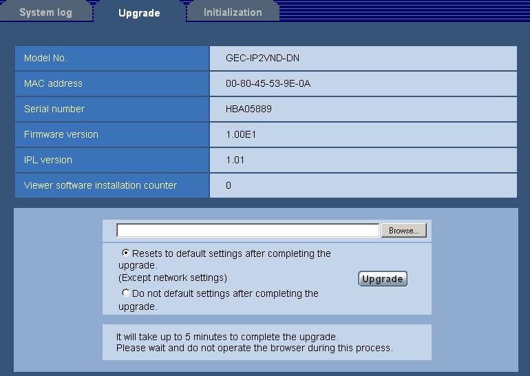 65 Zakładka Upgrade (Aktualizacja) Kliknij zakładkę Upgrade (Rysunek 33) na stronie Maintenance (Konserwacja), aby zaktualizować bieżące oprogramowanie sprzętowe do najnowszej wersji. Rysunek 33.