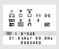 Elementy sterujące Funkcje sterowania w menu ekranowym (OSD On-Screen Display) 1.