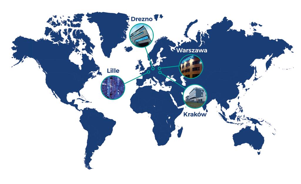 CENTRA DANYCH COMARCH Comarch Data Center to usługi świadczone w oparciu o zaawansowane technologiczne centra przetwarzania danych o wysokiej dostępności oraz zaawansowanej architekturze TIER III i