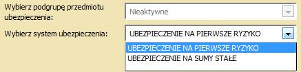 Po pojawieniu się listy rozwijanej wybierz rodzaj mienia, który chcesz ubezpieczyć. Dostępne rodzaje to: KROK 2.