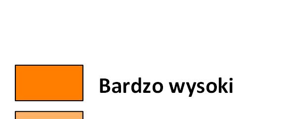 Poniższa mapa prezentuje jak wielkość wskaźnika syntetycznego przedstawia się w układzie przestrzennym Gminy Łask.