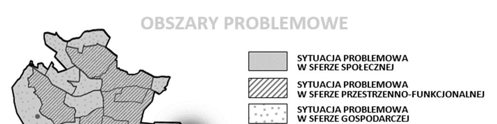 PODOBSZAR 2 Rysunek 35: Sytuacje problemowe występujące na Podobszarze 2 (źródło: opracowanie własne) STREFA SPOŁECZNA Główne negatywne zjawiska społeczne pokrywają się z tymi, które zostały