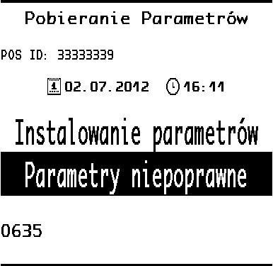 Jeśli operacja zakończyła się prawidłowo zostaną wydrukowane dwa potwierdzenia: W przypadku nieprawidłowej konfiguracji