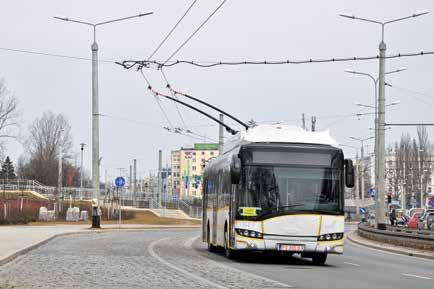 Fot. 2. Trolejbus Solaris Trollino 12 dla La Spezii we Włoszech podczas jazd testowych w Gdyni. Fot. K.