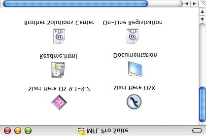 Krok 2 Dla użytkowników kabla interfejsu sieciowego Dla wersji Mac OS X 10.2.4 lub wyższej Upewnij się, że wykonałeś czynności z kroku 1 Konfiguracja urządzenia.