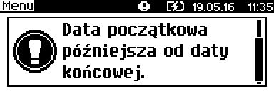 Jeżeli cała informacja o błędzie mieści się na jednym ekranie,