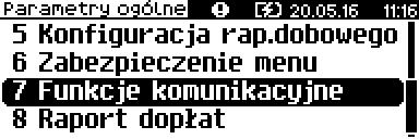 Monitor Wybór portu komunikacyjnego do obsługi monitora transakcji (TCP/IP, USB, COM, Brak) umożliwia pozycja Monitor.