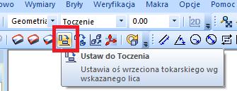 Przechodzimy do niego klikając w ikonę układu współrzędnych w prawym dolnym rogu monitora, która przełącza nas ze środowiska frezowania do