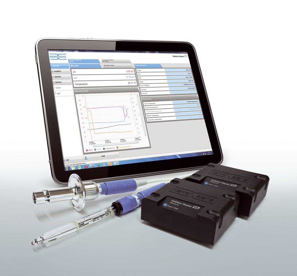 4 Endress+Hauser Polska Narzędzie do efektywnego zarządzania punktami pomiarowymi Memolink z oprogramowaniem Memobase kalibracja i dokumentacja czujników w jednym miejscu.