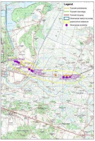 176 POWIERZCHNIA 5 - WARTA Fragment europejskiego korytarza E 20 - linia nr 3 Warszawa Zachodnia - Kunowice, odcinek Kramsk Konin, dolina środkowej Warty.