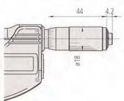 5-10 N Dostawa Dostarczane z etui, kluczem, bateriami i wzorcem nastawczym (od 25mm wzwyż) i świadectwem sprawdzenia (zakres 0-50mm) Wyposażenie specjalne 05CZA662 Kabel Digimatic